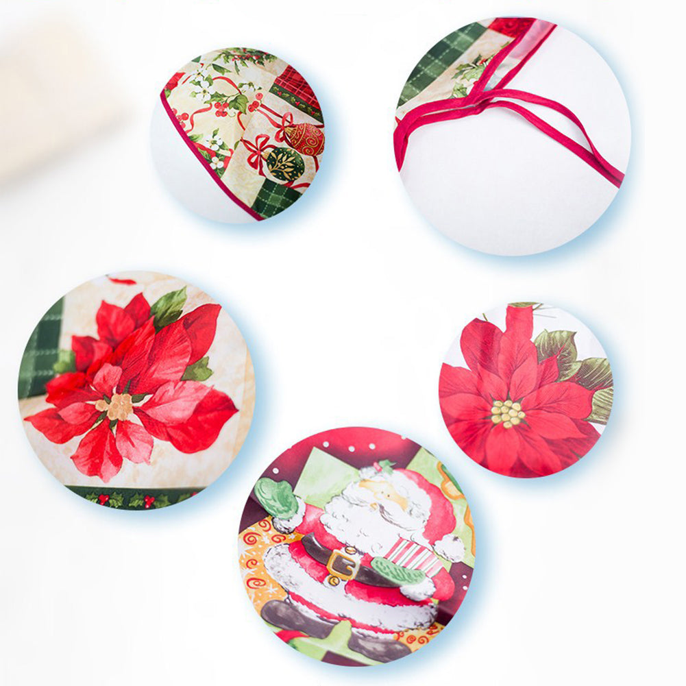 60/90cm Christmas Tree Dress Skirt Floor Mat Cover Santa Flower Party Xmas Decor