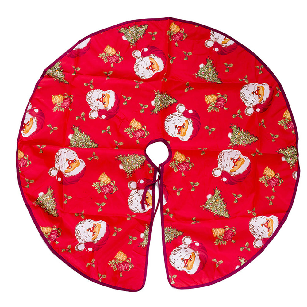 60/90cm Christmas Tree Dress Skirt Floor Mat Cover Santa Flower Party Xmas Decor