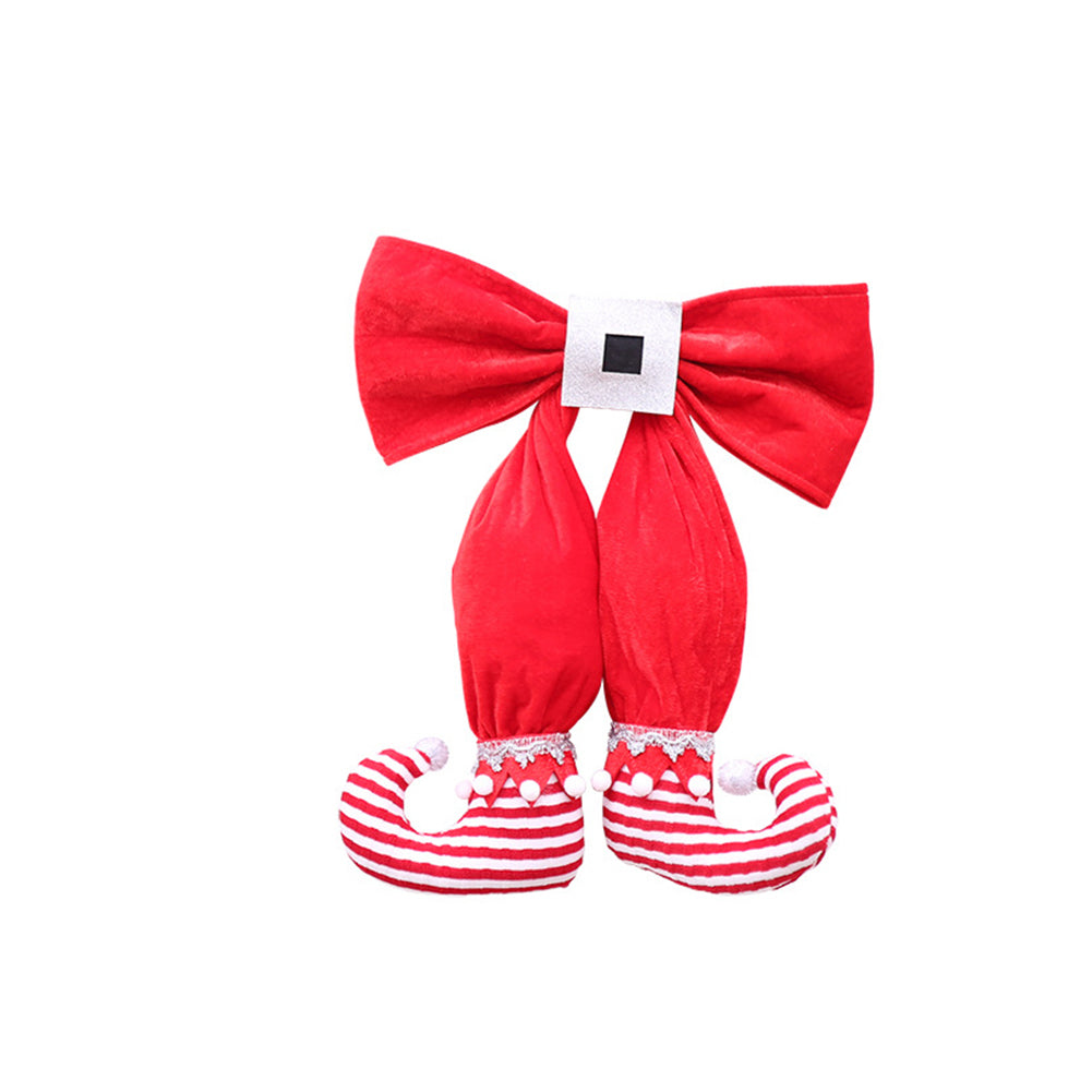 Bowknot Elf Boots Christmas Tree Party Home Hotel Shop Hanging Decor Ornament
