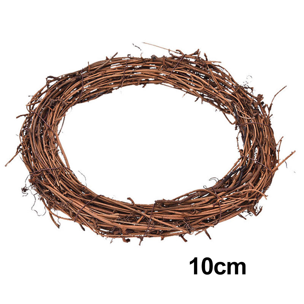 Christmas Natural Dried Rattan Ring Wreath Garland Home Door Wall DIY Xmas Decor