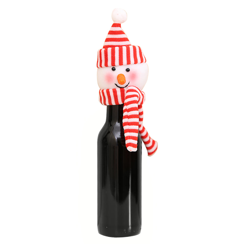 Christmas Snowman Santa Elf Wine Bottle Cover Wrap Xmas Dinner Party Table Gift