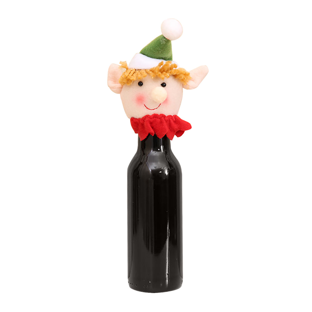 Christmas Snowman Santa Elf Wine Bottle Cover Wrap Xmas Dinner Party Table Gift