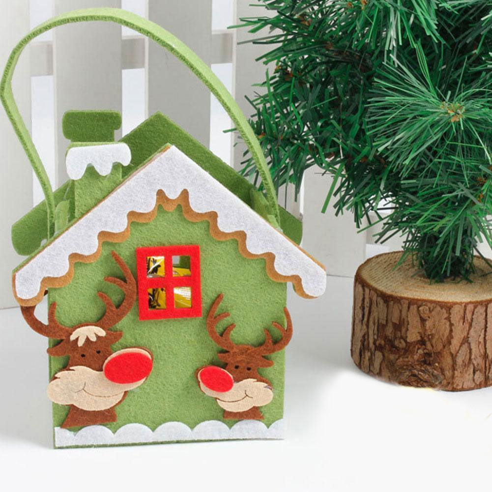 Cute Elk Snowman Santa Claus Non-Woven Fabric Candy Bag Christmas Party Gift