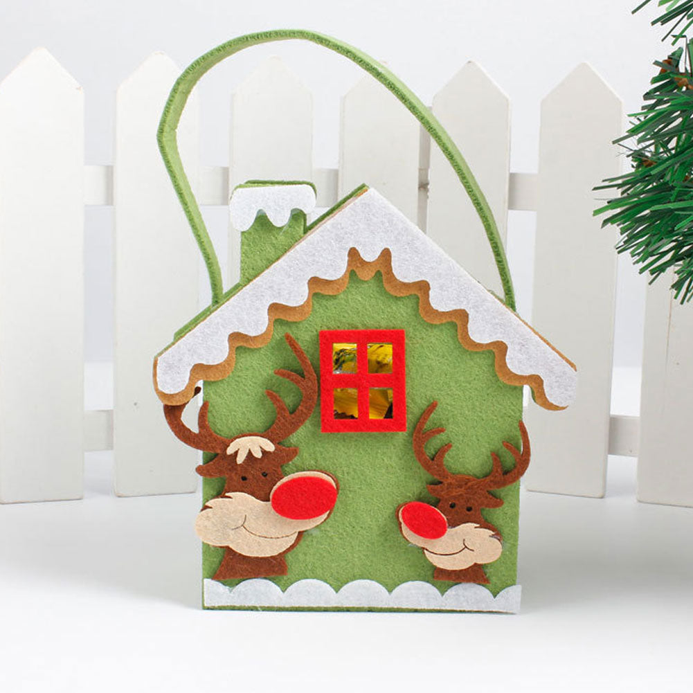 Cute Elk Snowman Santa Claus Non-Woven Fabric Candy Bag Christmas Party Gift