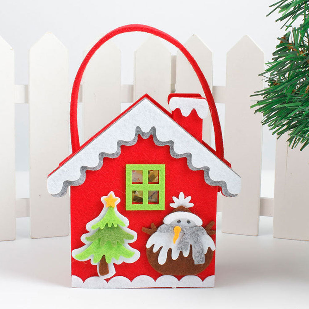 Cute Elk Snowman Santa Claus Non-Woven Fabric Candy Bag Christmas Party Gift