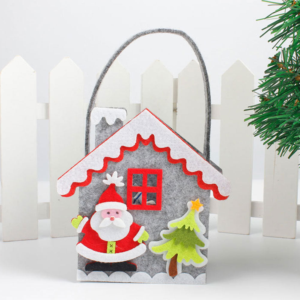 Cute Elk Snowman Santa Claus Non-Woven Fabric Candy Bag Christmas Party Gift