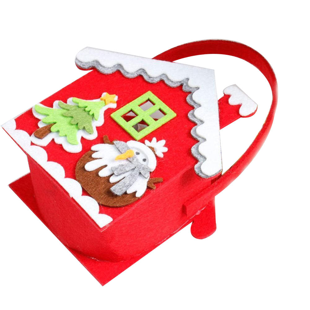 Cute Elk Snowman Santa Claus Non-Woven Fabric Candy Bag Christmas Party Gift