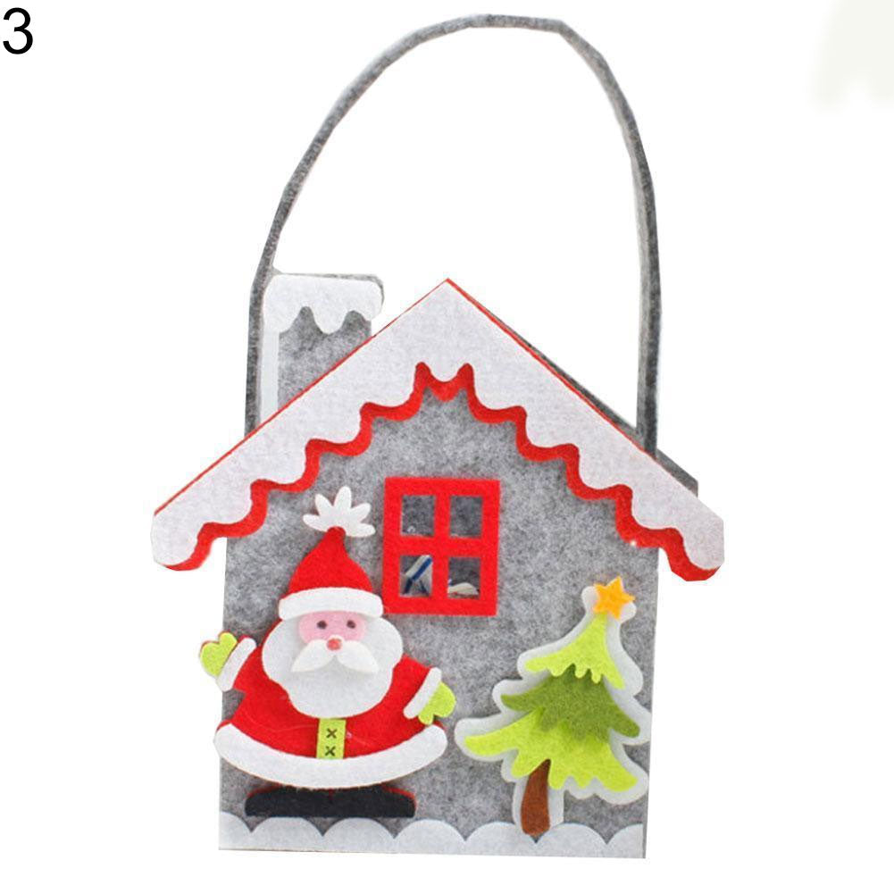 Cute Elk Snowman Santa Claus Non-Woven Fabric Candy Bag Christmas Party Gift