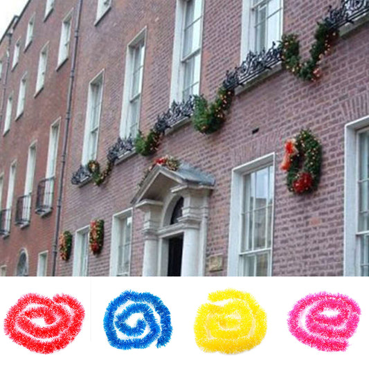 Christmas Plastic Garland Wreath Xmas Tree Hanging Ornament Wedding Party Decor