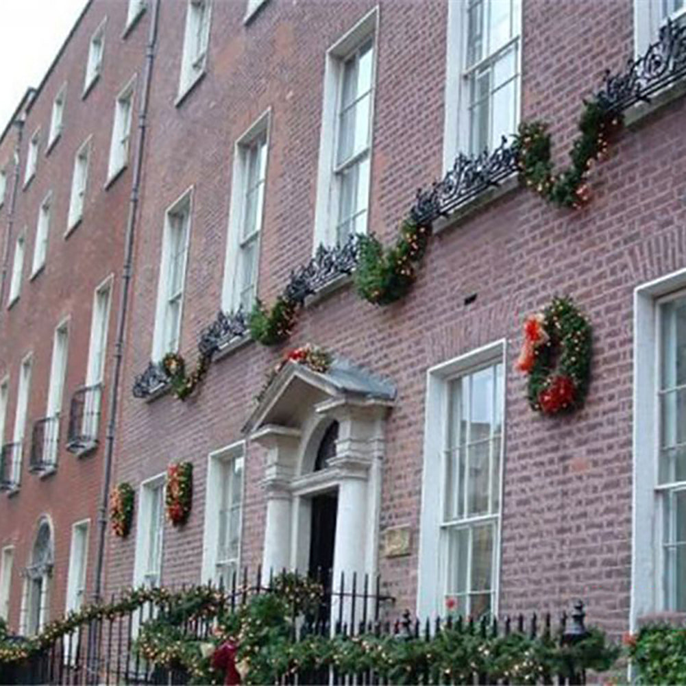 Christmas Plastic Garland Wreath Xmas Tree Hanging Ornament Wedding Party Decor