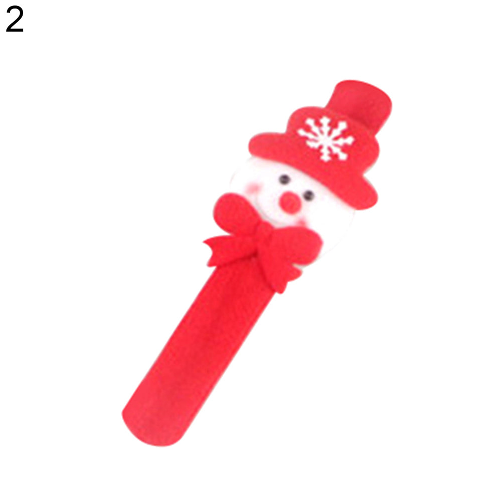 LED Light Glow Christmas Dazzling Toy Xmas Slap Circle Bracelet Wrist Band Gift