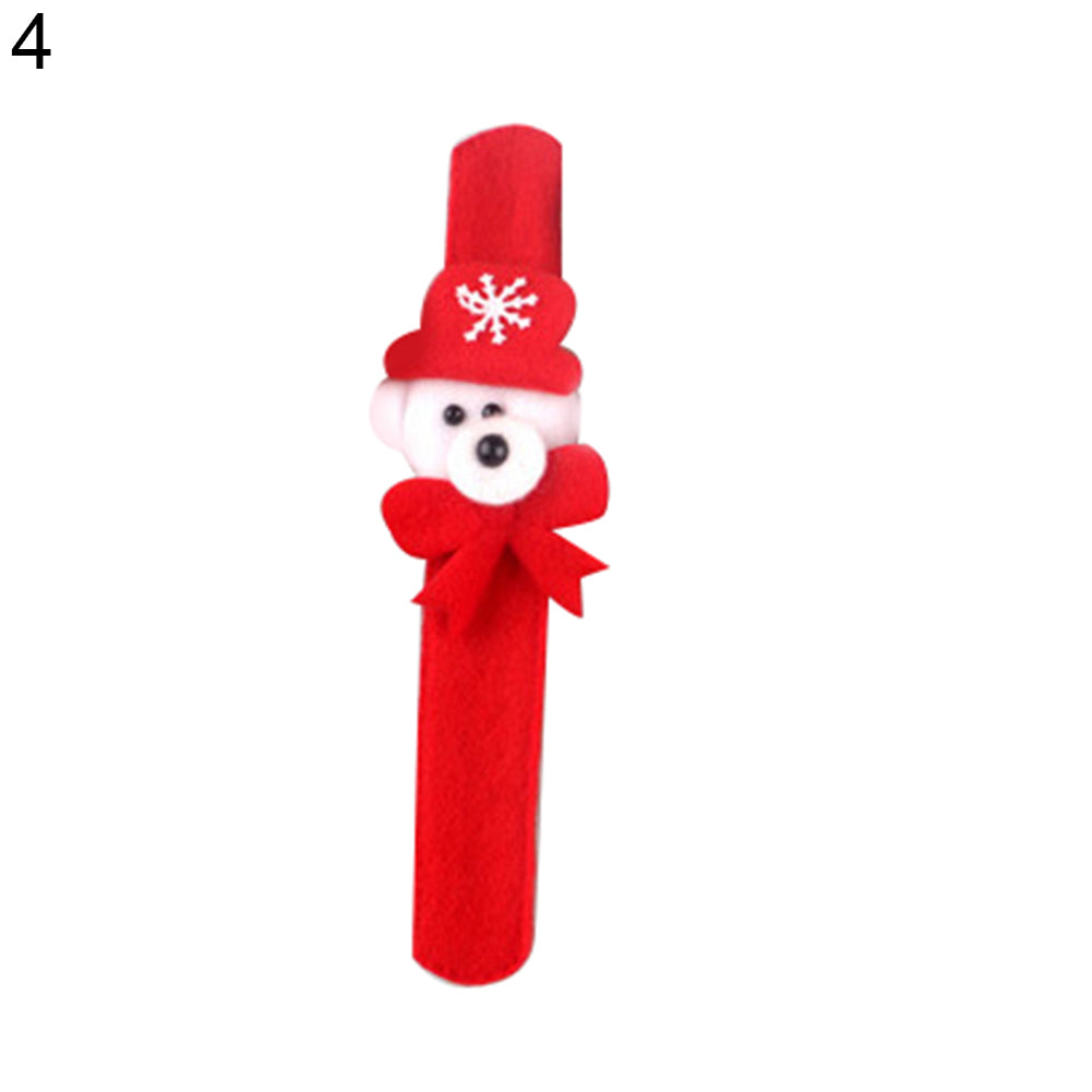 LED Light Glow Christmas Dazzling Toy Xmas Slap Circle Bracelet Wrist Band Gift