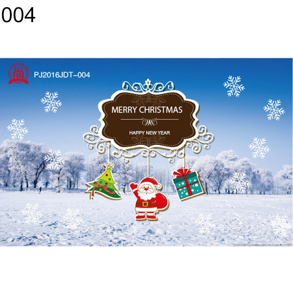 Christmas Glass Window Decor Decal Snowman Santa Claus Static Cling Sticker