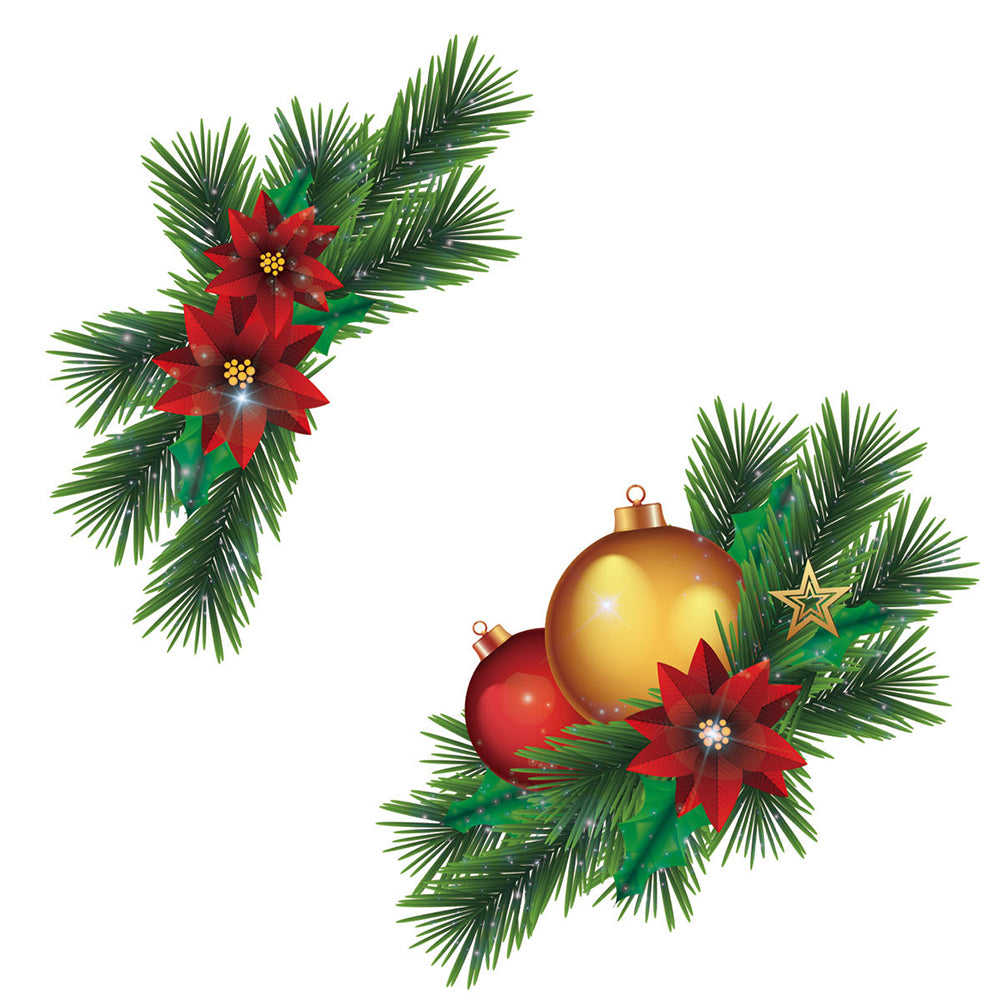 Christmas Tree Removable Wall Sticker Toilet Refrigerator Cabinet Window Decor