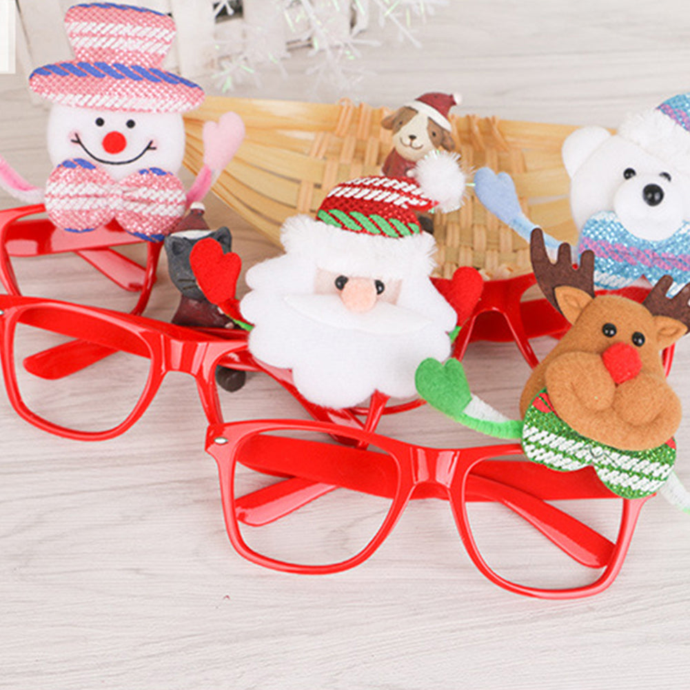 Christmas Party Santa Snowman Elk Glasses Frame Adult Kids Prop Creative Decor