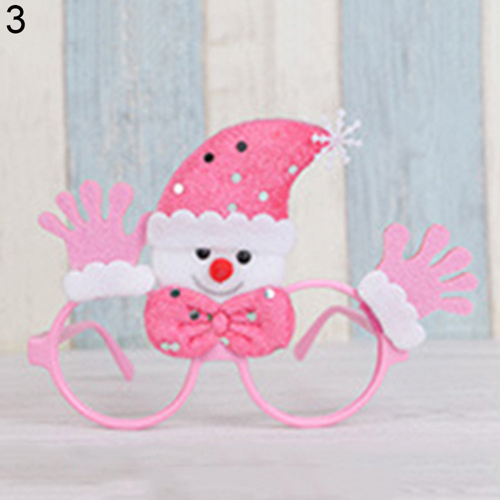 Christmas Party Santa Snowman Elk Glasses Frame Adult Kids Prop Creative Decor