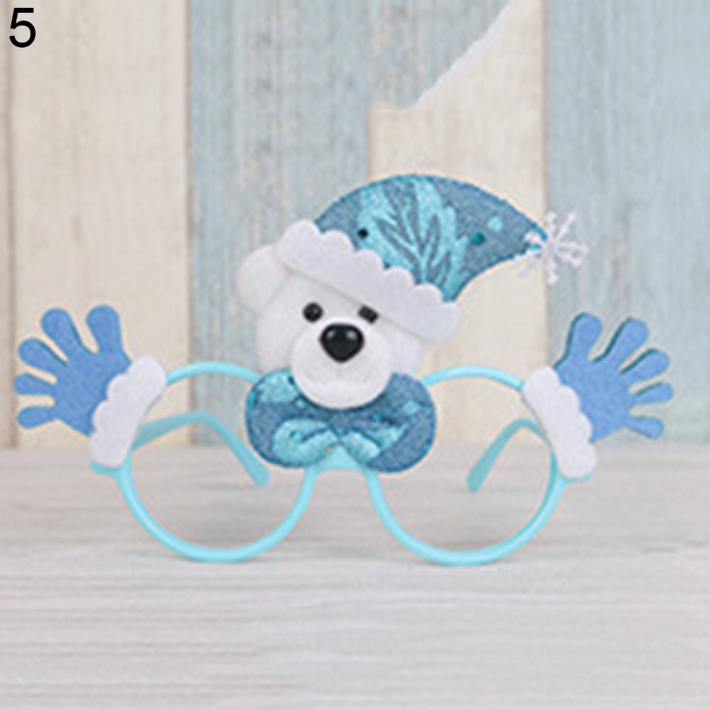 Christmas Party Santa Snowman Elk Glasses Frame Adult Kids Prop Creative Decor