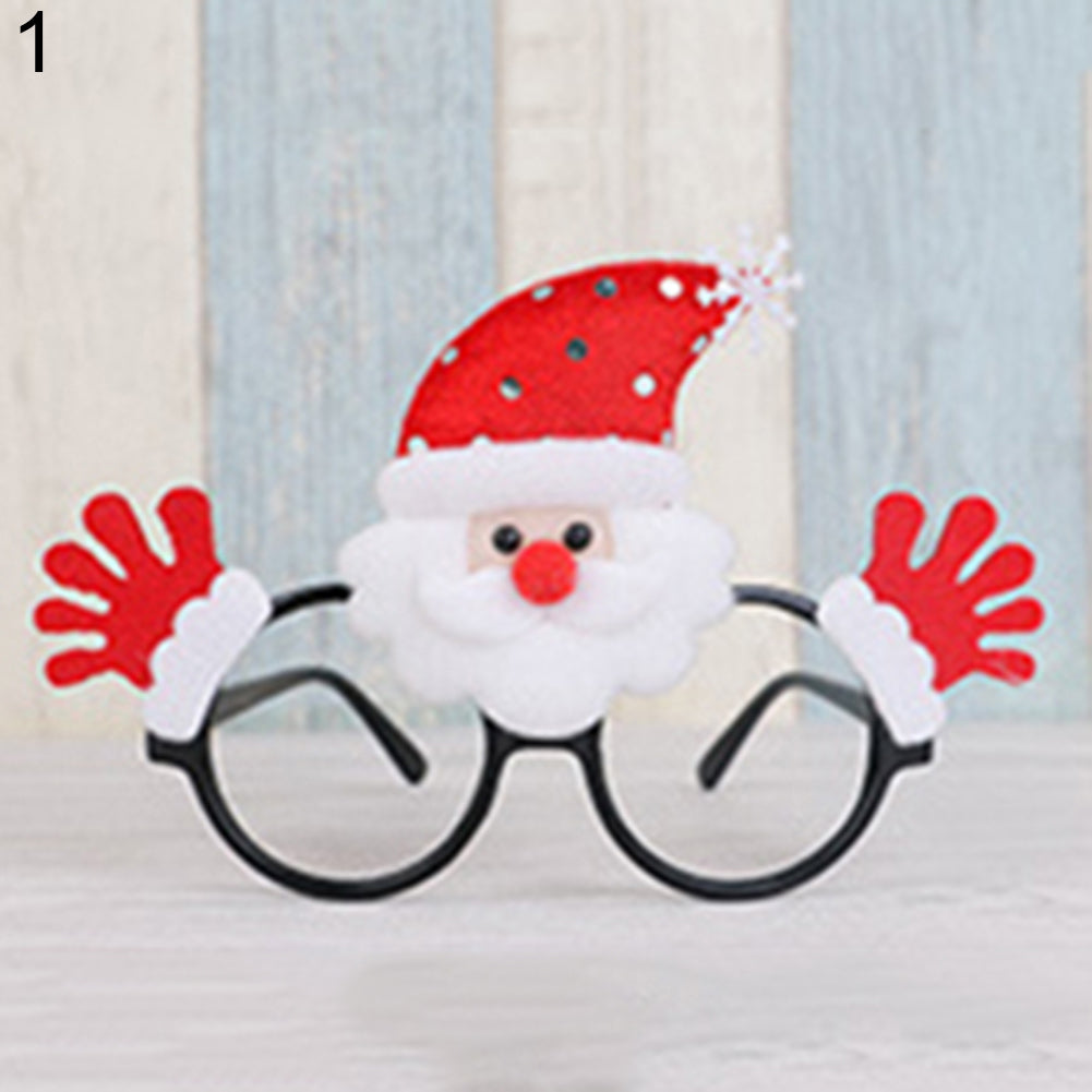 Christmas Party Santa Snowman Elk Glasses Frame Adult Kids Prop Creative Decor