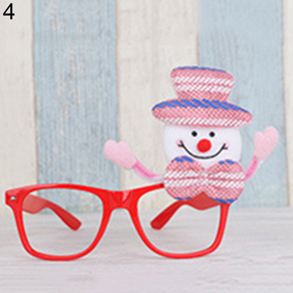 Christmas Party Santa Snowman Elk Glasses Frame Adult Kids Prop Creative Decor