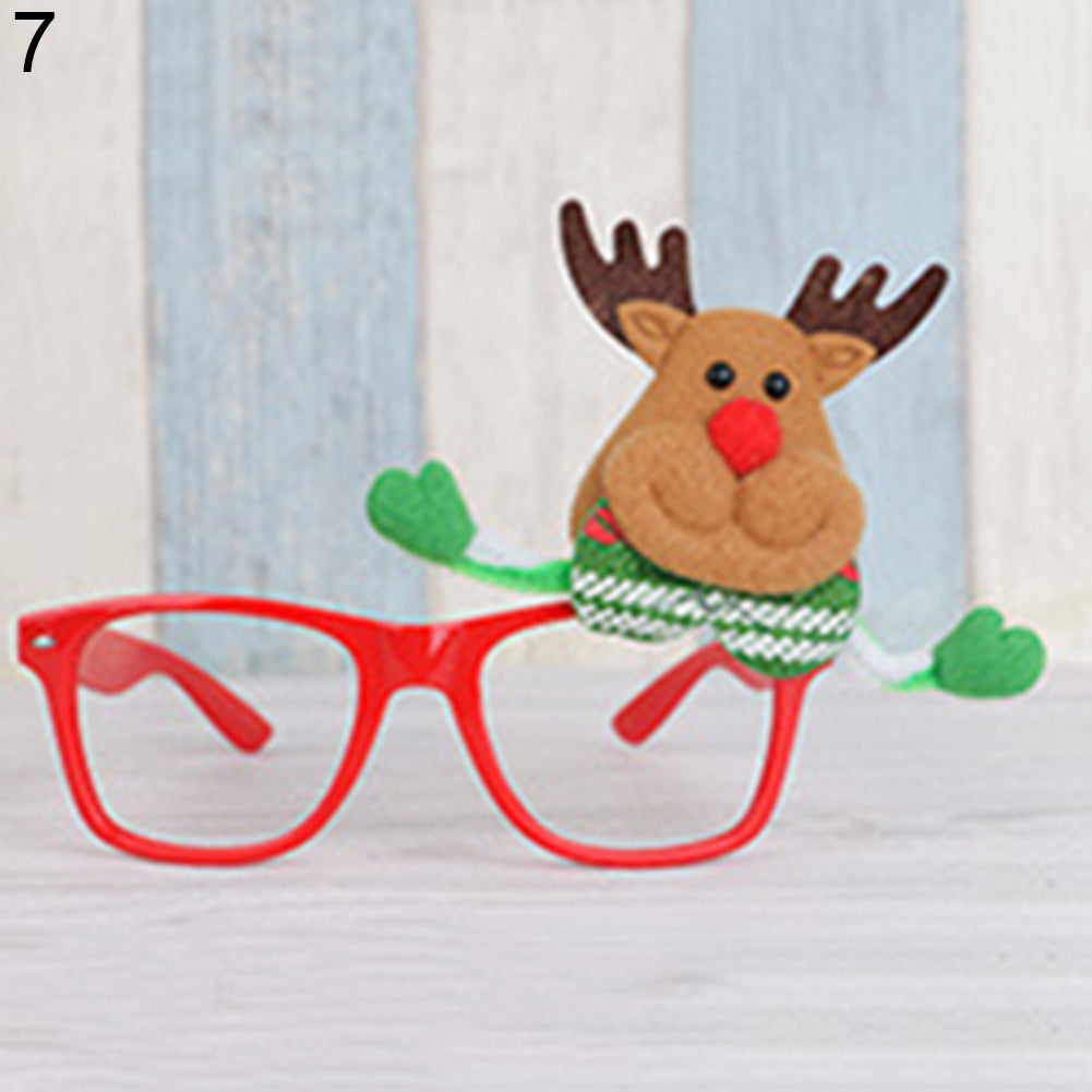 Christmas Party Santa Snowman Elk Glasses Frame Adult Kids Prop Creative Decor
