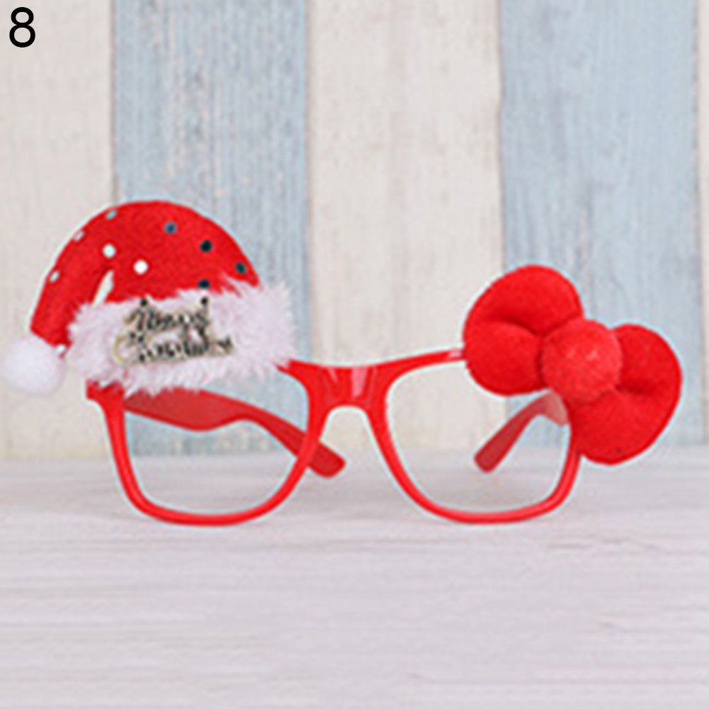 Christmas Party Santa Snowman Elk Glasses Frame Adult Kids Prop Creative Decor