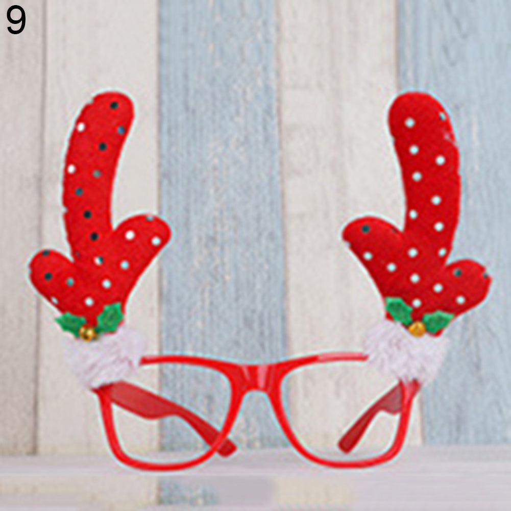Christmas Party Santa Snowman Elk Glasses Frame Adult Kids Prop Creative Decor