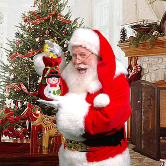 Christmas Snowman Candy Gift Sweets Bag Pocket Xmas Tree Ornament Sack Decor