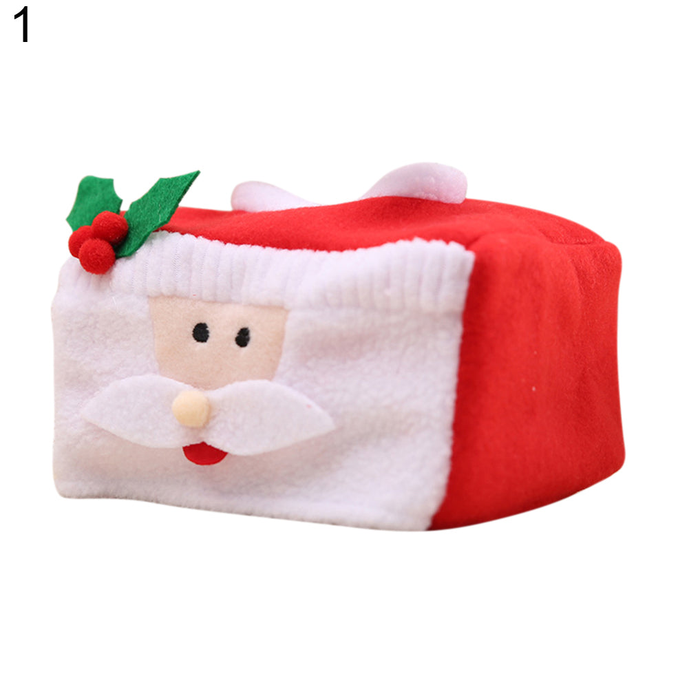 Lovely Santa Snowman Christmas Tissue Box Holder Cover Case Party Table Decor
