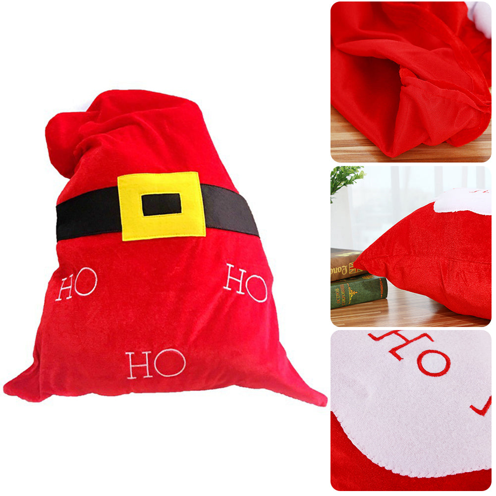 Santa Claus Gift Bag Pocket Christmas Eve Candy Case Xmas Sweets Container Decor