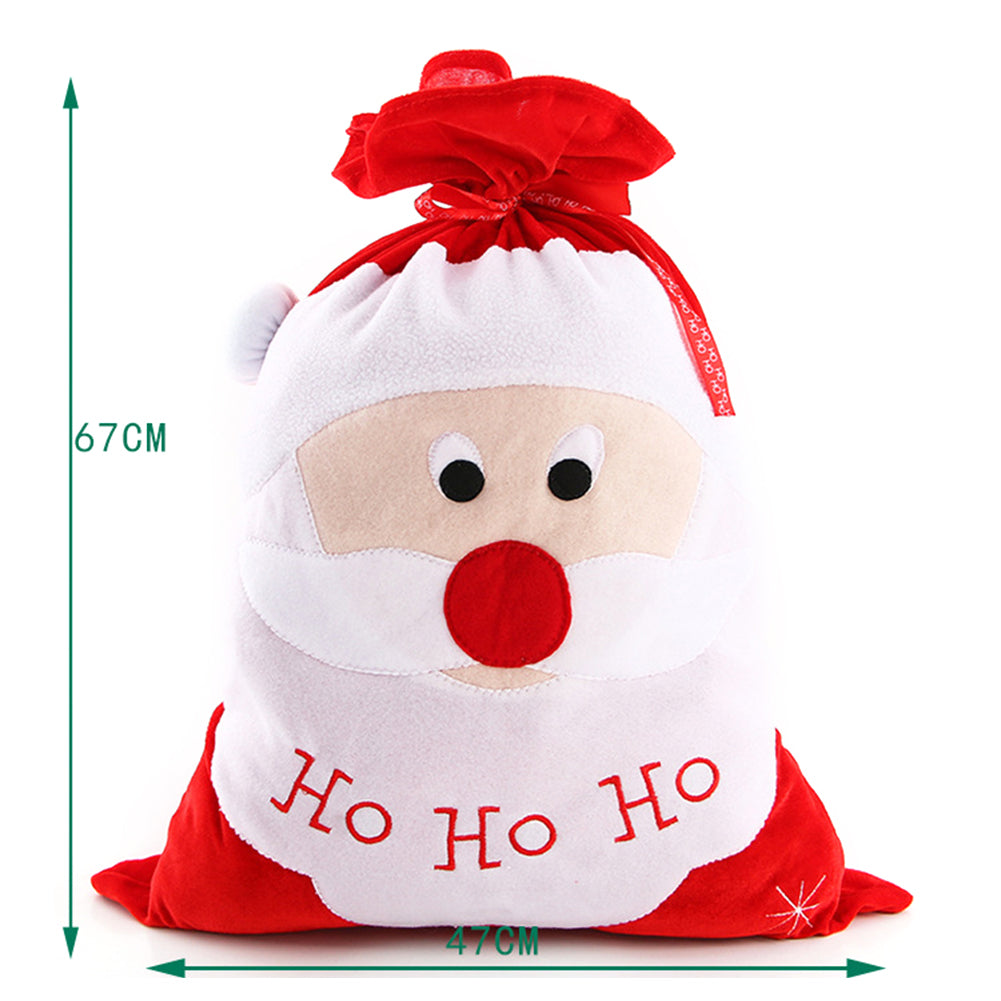 Santa Claus Gift Bag Pocket Christmas Eve Candy Case Xmas Sweets Container Decor