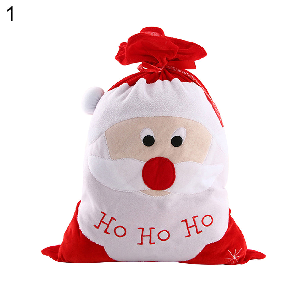 Santa Claus Gift Bag Pocket Christmas Eve Candy Case Xmas Sweets Container Decor
