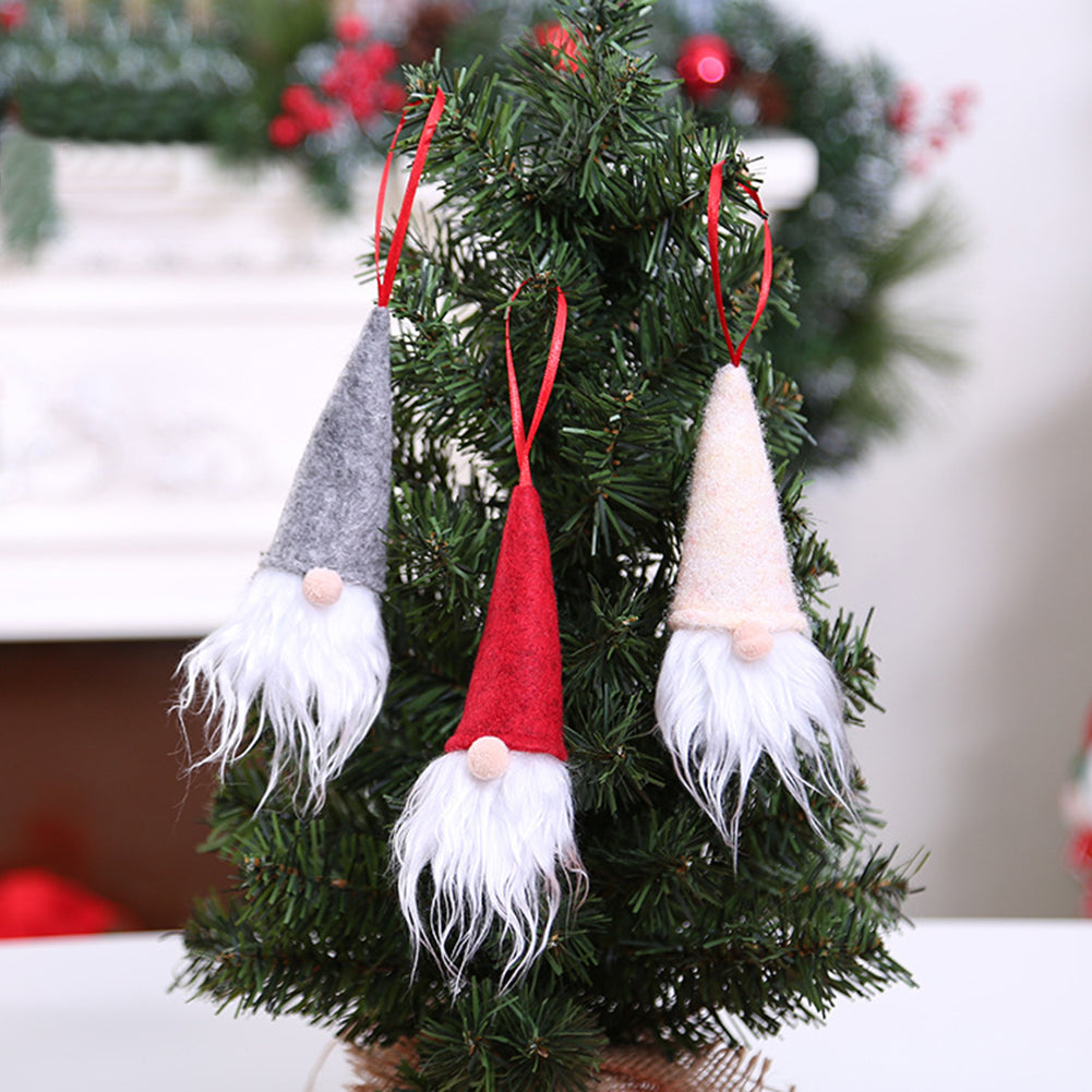 Cute Christmas Tree Hanging Gnome Home Xmas Decor Wine Bottle Cover Cap Ornament