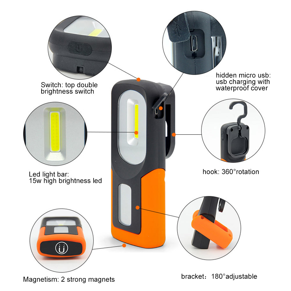 Car LED Working Repair Lamp with Hook Strong Magnetic Outdoor Emergency Light