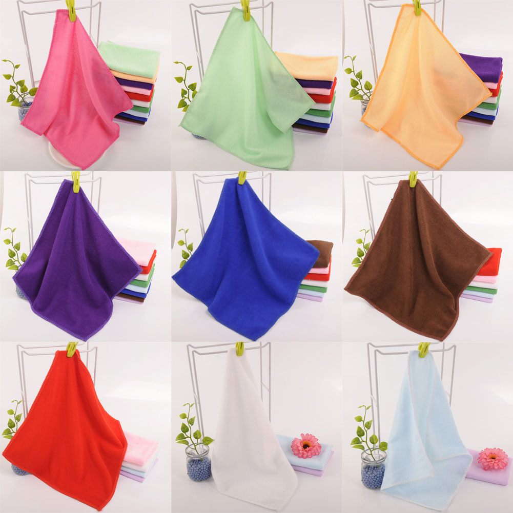 2Pcs 25x25cm Microfiber Cleaning Cloth Towel Home Car No-Scratch Washing Cloth