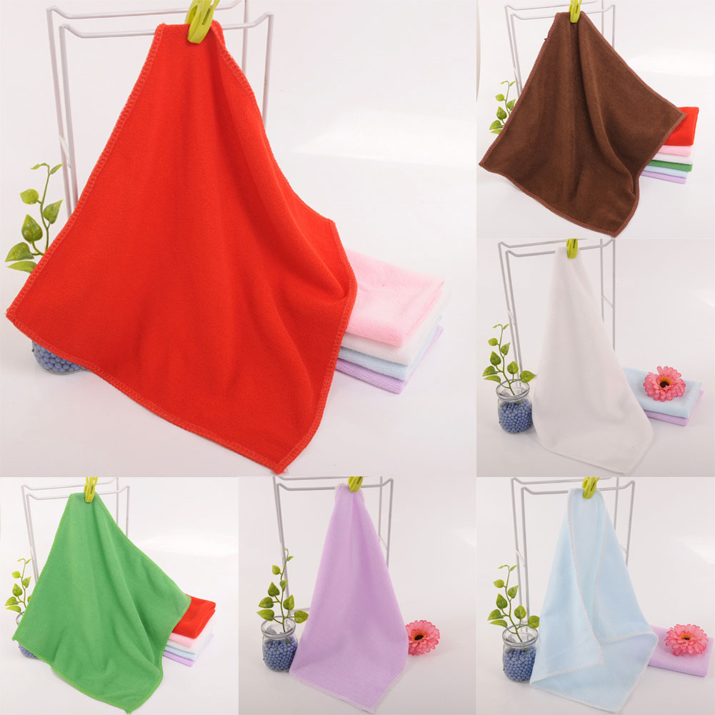 2Pcs 25x25cm Microfiber Cleaning Cloth Towel Home Car No-Scratch Washing Cloth