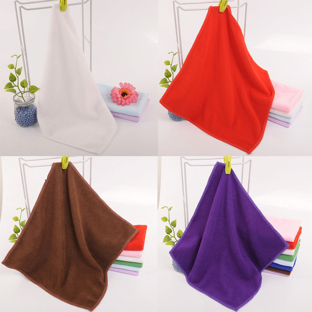 2Pcs 25x25cm Microfiber Cleaning Cloth Towel Home Car No-Scratch Washing Cloth