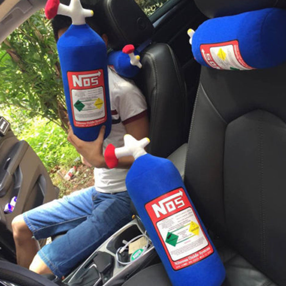 NOS Nitrous Oxide Bottle Tank Creative Plush Throw Pillow Cushion for Car Travel