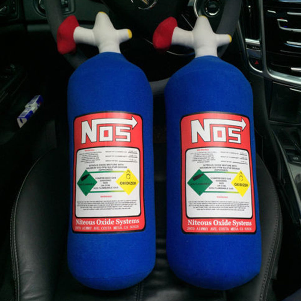 NOS Nitrous Oxide Bottle Tank Creative Plush Throw Pillow Cushion for Car Travel