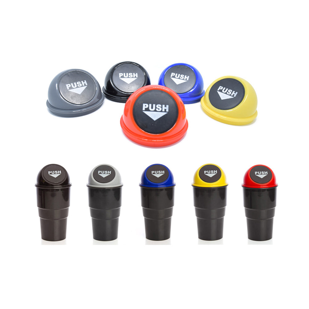 Portable Mini Car Garbage Bin Rubbish Trash Can Plastic Storage Box Organizer