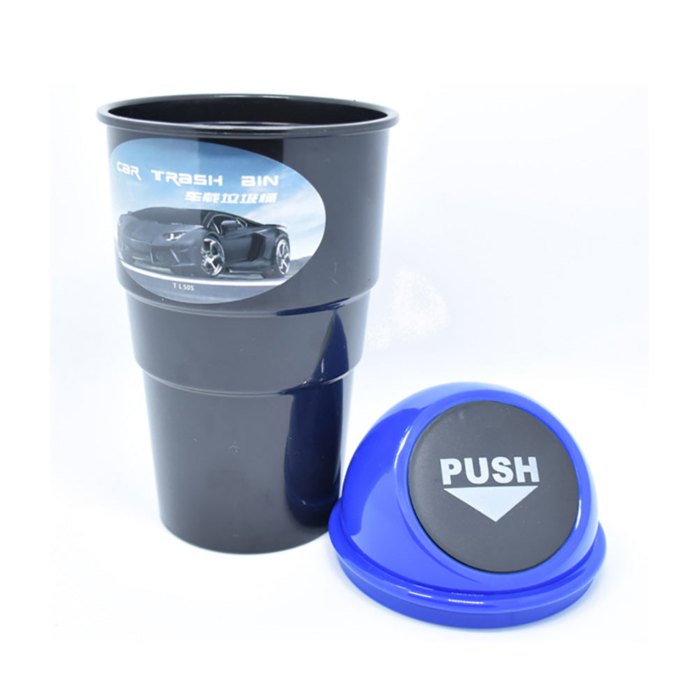 Portable Mini Car Garbage Bin Rubbish Trash Can Plastic Storage Box Organizer