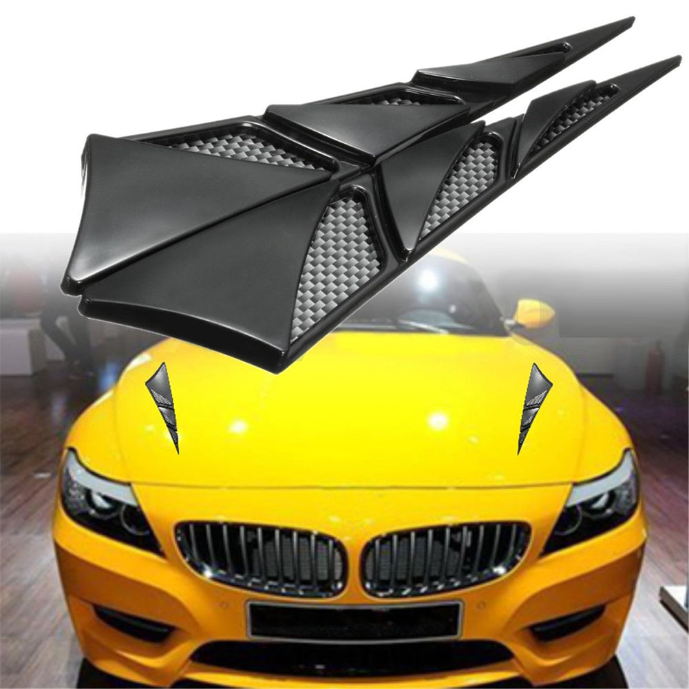 Universal Car Hood Side Air Intake Flow Vent Cover Decorative Sticker Fashion
