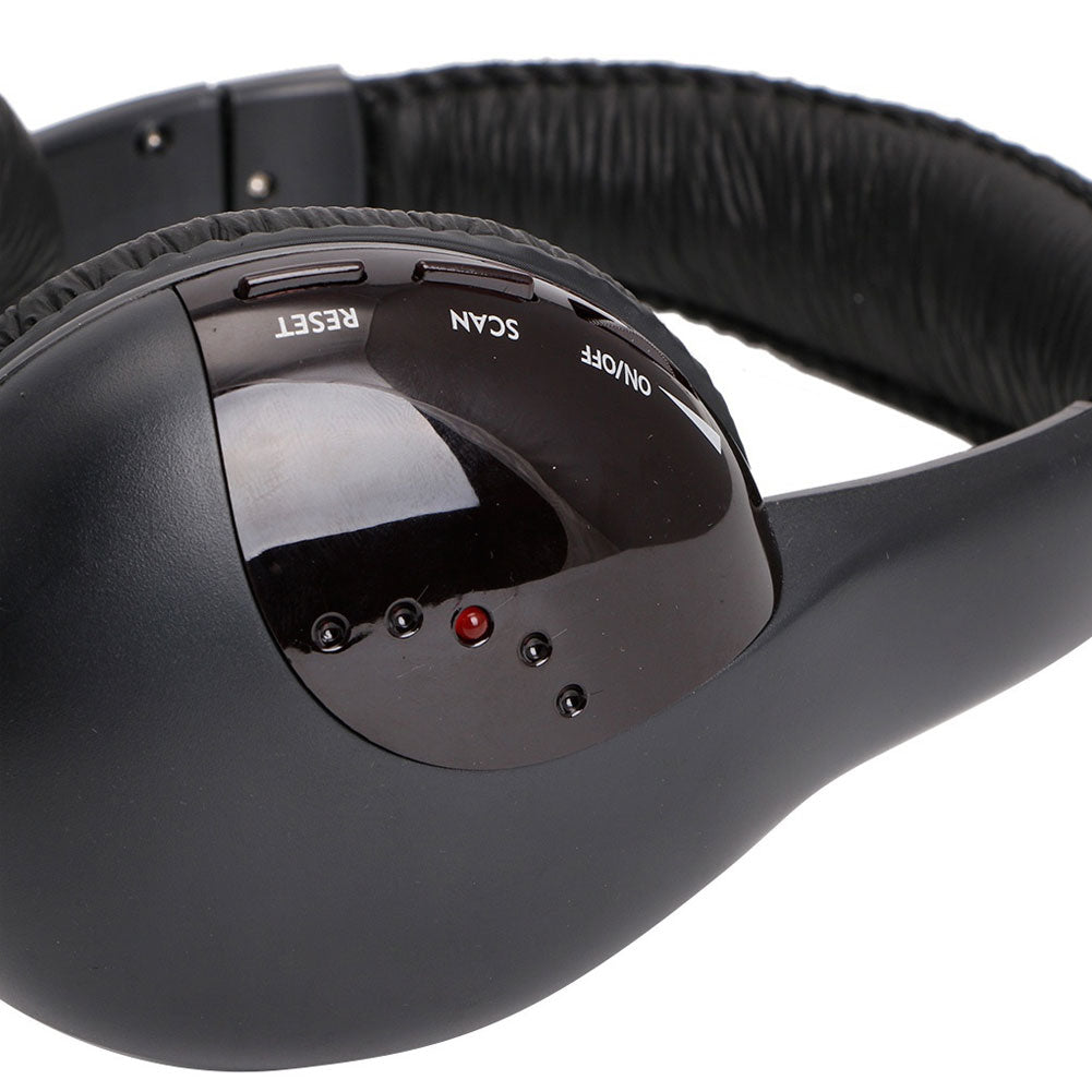 5 in 1 Hi-Fi FM Radio Wireless Headphones Headsets for TV DVD MP3 CD MP4 PC