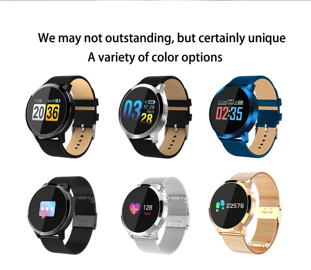 Fitness Bracelet Heart Rate Blood Oxygen Tracker Smart Band Pedometer Blood Pressure Sports Watch Wristband Color HD IPS Screen