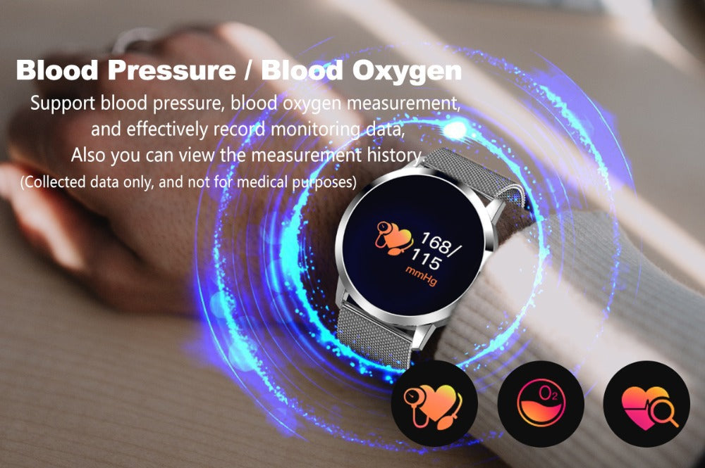 Fitness Bracelet Heart Rate Blood Oxygen Tracker Smart Band Pedometer Blood Pressure Sports Watch Wristband Color HD IPS Screen