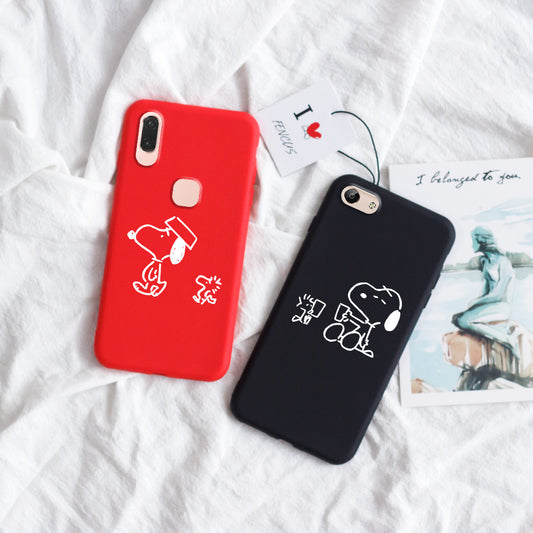 Huawei Y5 2017 Y5 Prime Y6 2018 Y6 ii Cover Couple Cut Dog Soft Phone case