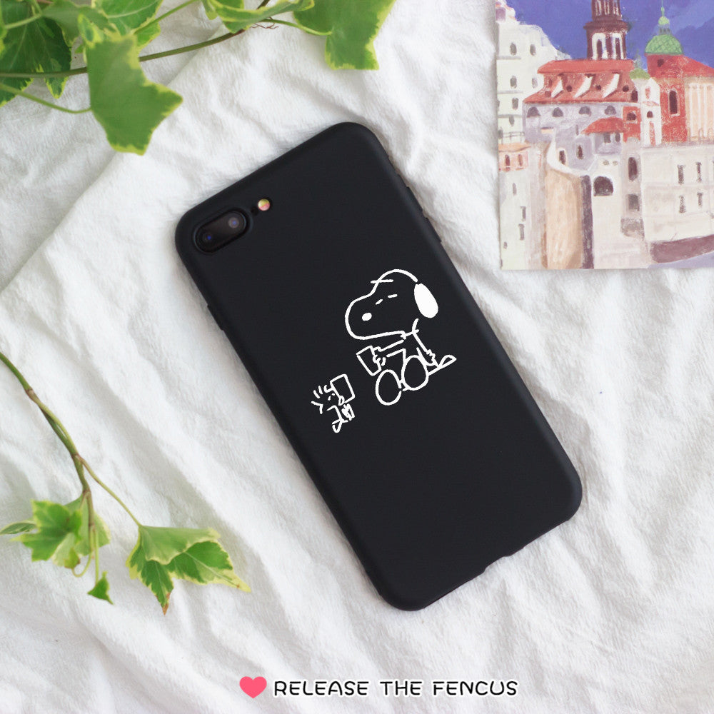 Huawei Y5 2017 Y5 Prime Y6 2018 Y6 ii Cover Couple Cut Dog Soft Phone case