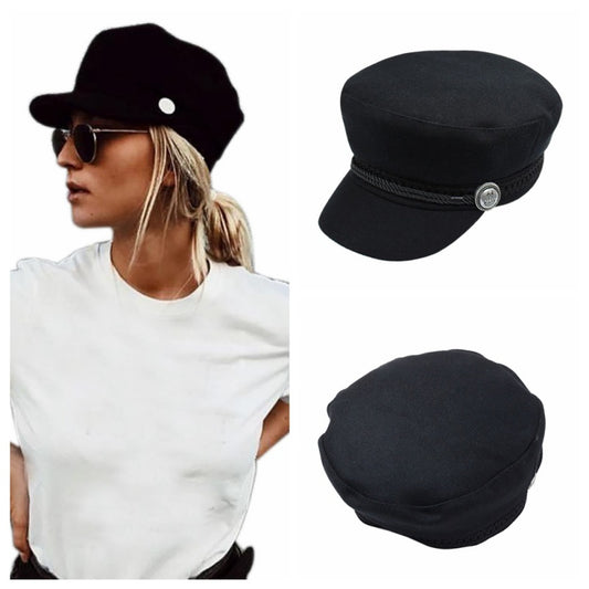 Winter Hats For Women Men Octagonal Cap Wool Button Traveling Hiking Caps Sun Visor Hat Black Sport Running Hat