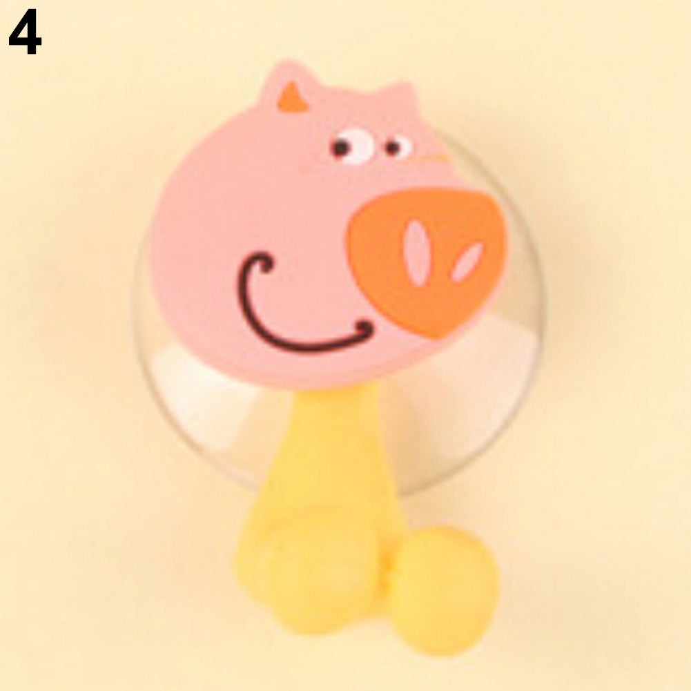 Cartoon Animal Bathroom Toothbrush Suction Cup Wall Holder Hanger Rack Storage
