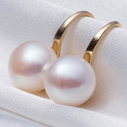 Women Imitation Pearls Ball Hook Earrings Eardrops Bridal Wedding Party Jewelry