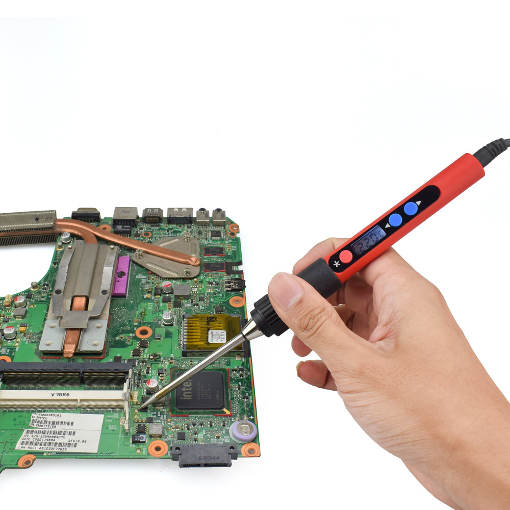 USB 5V 10W Digital Temp Adjustable Soldering Iron Kit Portable Lead-Free Welding Rework Station with Switch Tool Box